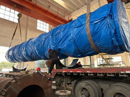Доставка частей ректификационной и бражной колонн винно-коньячного завода